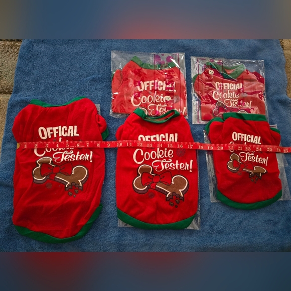 Other - Festive Dog Shirt with Official Cookie Tester, S,M Or L, Price Is For 1